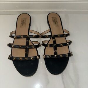 Valentino Black Studded Women's Sandals